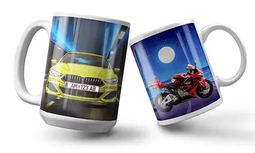 Personalized Car Mug Road Design