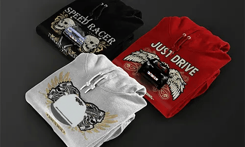 Design mikiny s siluetou auta