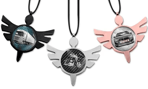 Lustro-łańcuch-metal-anioł