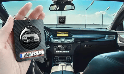 Spiegelketting rechthoek – Ronde carbon