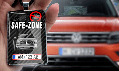 Safe – Zone Autospiegelanhänger - Leder