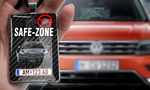 Safe – Zone Autospiegelanhänger - Leder