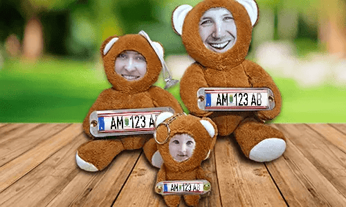 Car Photo Stuff Toy Bear