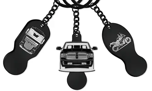 Handlebrikke med gravering