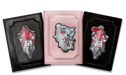 Porta-libretto auto con il tuo nome e la targa