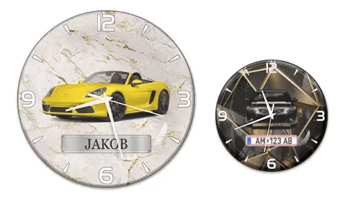 Wall clock for car enthusiasts