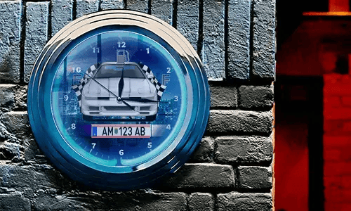 Horloge murale néon comme cadeau sympa
