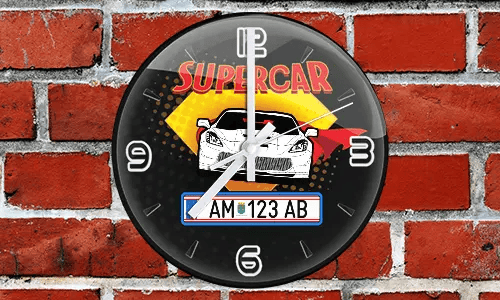 galery-photo-wall-clock-comic-car-silhouette-11