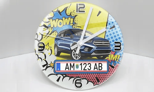 galery-photo-wall-clock-comic-car-silhouette-2