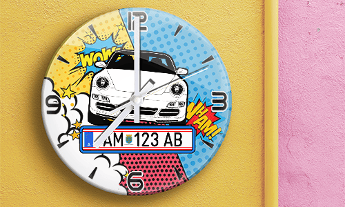 galery-photo-wall-clock-comic-car-silhouette-3