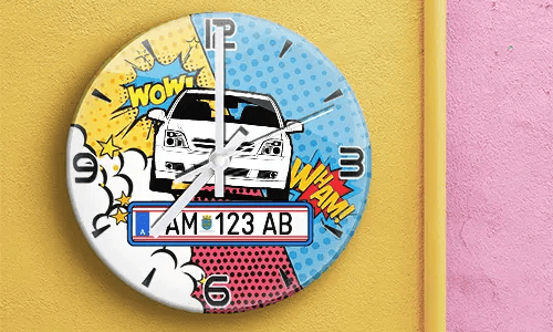 galery-photo-wall-clock-comic-car-silhouette-3