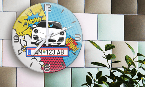 galery-photo-wall-clock-comic-car-silhouette-5