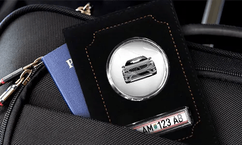 Car documents holder white