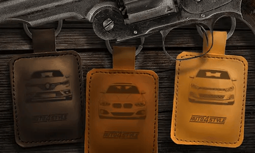 gallery-keychain-leather-quadrangular-car silhouette-1