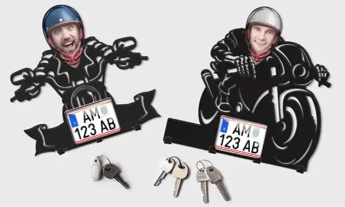 gallery-keyholder-wall-motorcycle-rider-skeleton-face-license-plate-and-text-printed-3