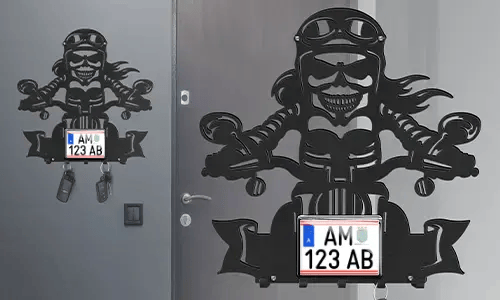 gallery-keyholder-wall-skeleton-motorcycle-rider-license-plate-text-printed-3