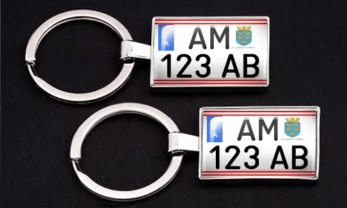 two motorcycle keychains