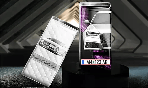 Two Stylish Car-Themed Stainless Steel Lighters