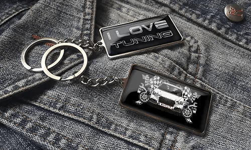 auto schlüssel anhänger in zwei Varianten bedruckte schlüsselanhänger