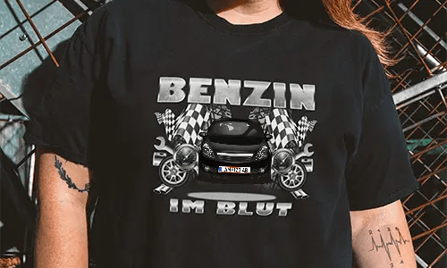 shirt tuning Schwarz 