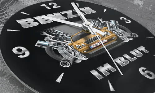 wanduhr auto 
