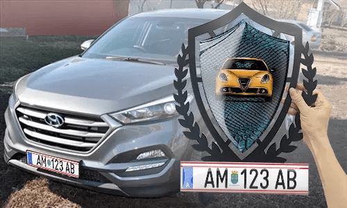 metallschild gestalten schwarz gepulvert mit Blaues Schlangenleder Hintergrund in der Hand accessoire garage