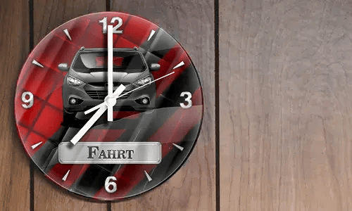 wanduhr mit foto auf dem Holz Wand wanduhr mit eigenem bild
