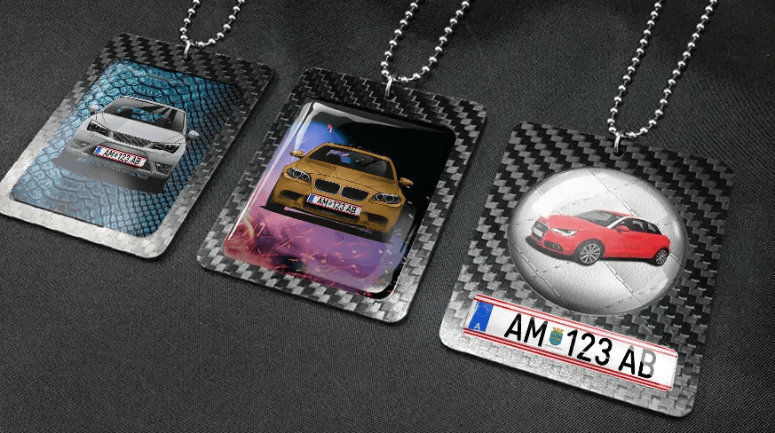 Řetízek na zrcátko – Karbon