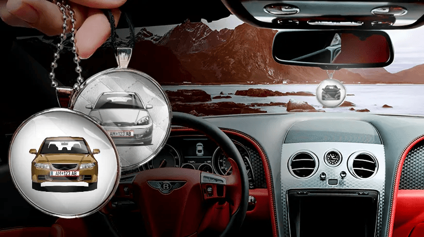 ciondolo per specchio rotonda