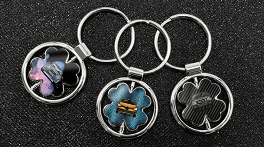 Keychain Leaf Car