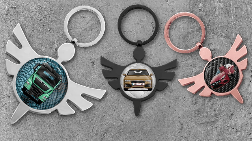 Angel Keychain Round Auto